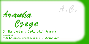 aranka czege business card